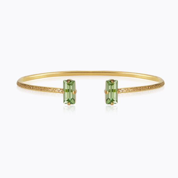 Baguette Bracelet Gold - Peridot