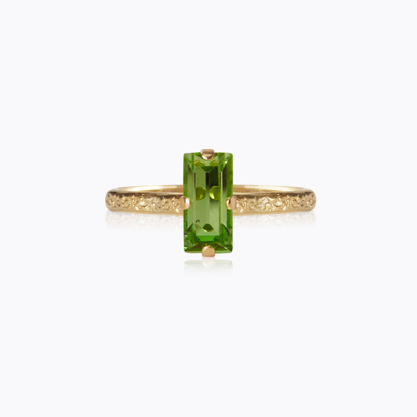 Baguette Ring Gold - Peridot