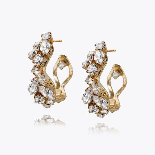 Stella Loop Earring Gold Crystal