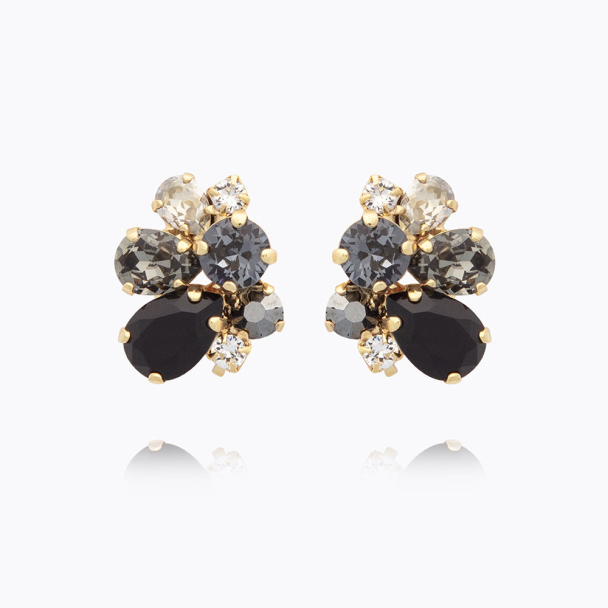 Katie Earrings Gold - Black Combo