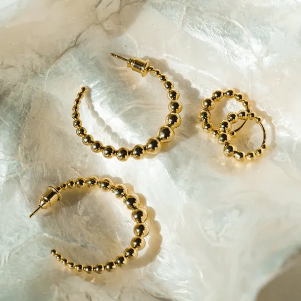 ORELIA Graduated Orb Hoop - Image 2