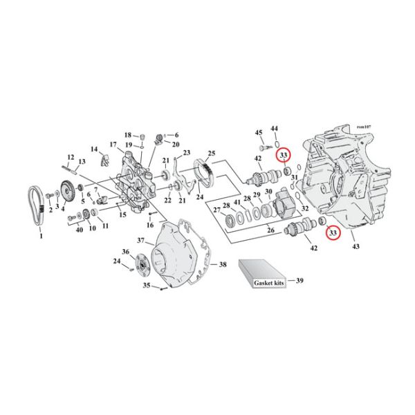 JIMS, CAMSHAFT NEEDLE BEARING. INNER