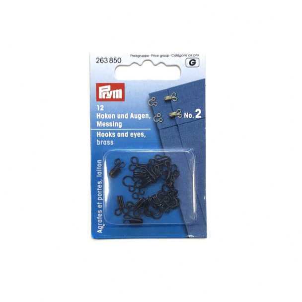 Hekter - Sort- No.2 - 12 stk