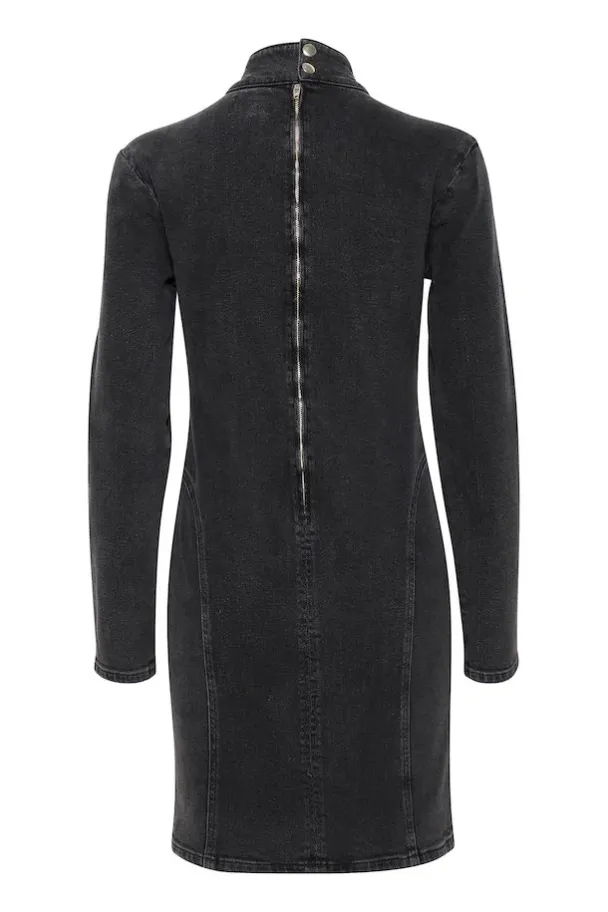 Frilly Short Dress - Washed Black - Image 3