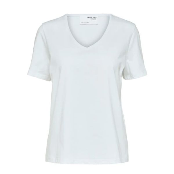 Essential  V-Neck Tee - Bright White 
