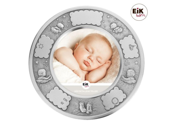 Tin fotoramme (rund) Bitteliten - 18cm