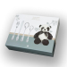Rustfrit stål bestikk m. panda inkl. bamse
