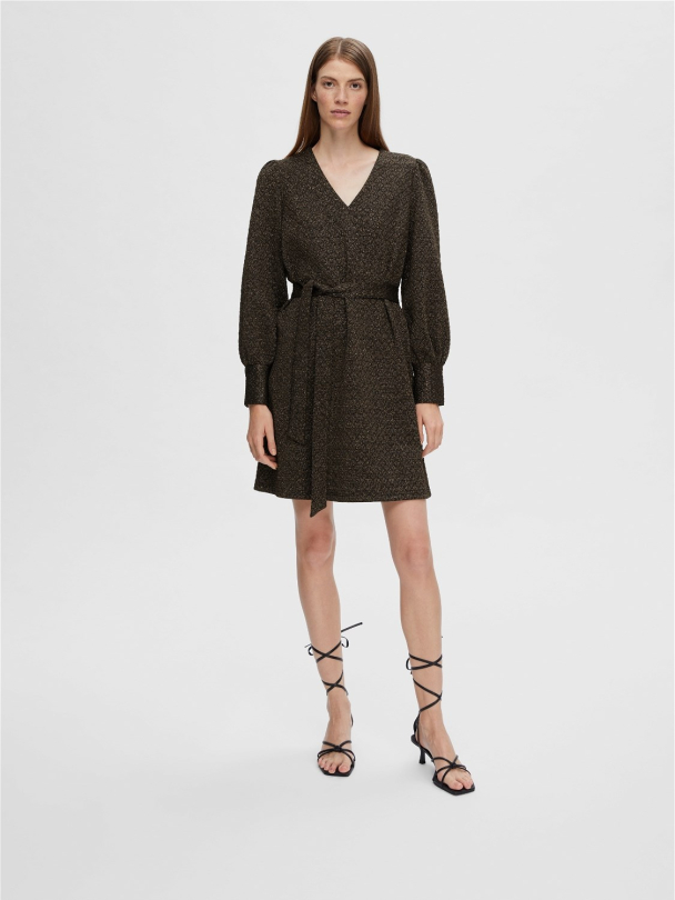 SELECTED FEMME Agnethe Glitter Jaquard Dress - Image 1