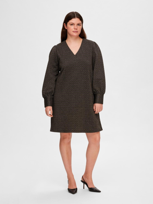 SELECTED FEMME Agnethe Glitter Jaquard Dress - Image 4