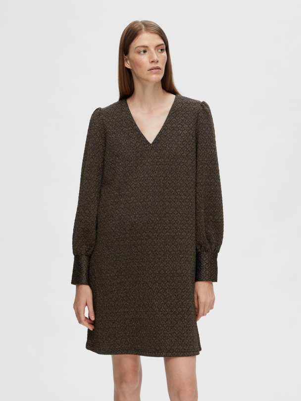 SELECTED FEMME Agnethe Glitter Jaquard Dress - Image 5