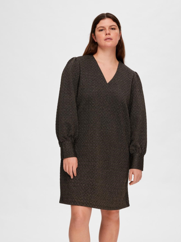 SELECTED FEMME Agnethe Glitter Jaquard Dress - Image 6