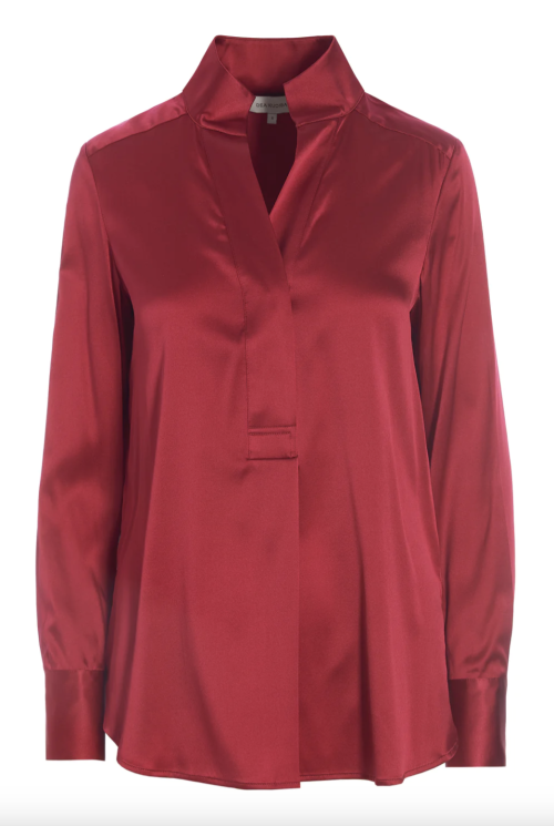 Nate Silk Blouse Cerise |  Nate Silk Blouse Cerise fra Dea Kudibal