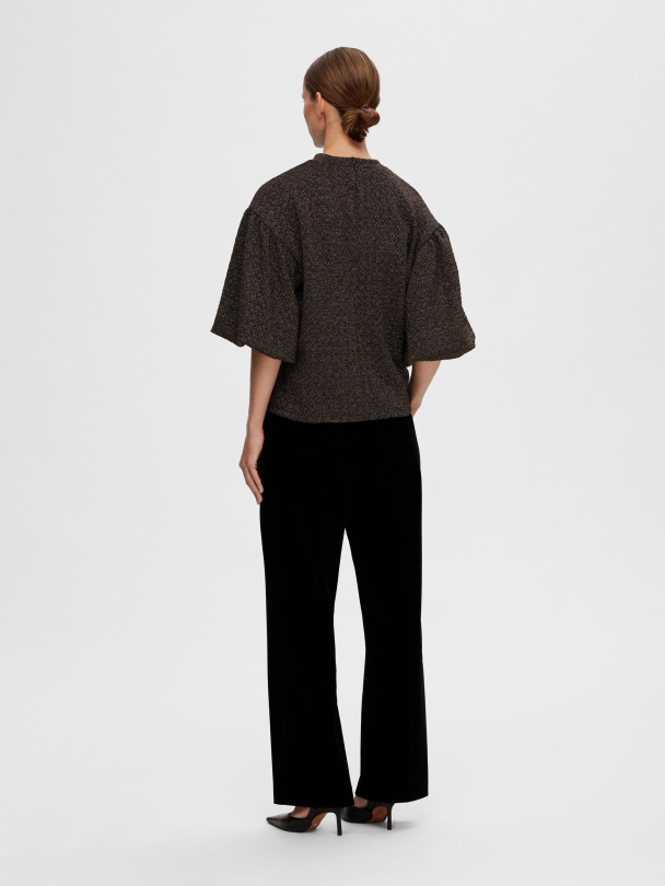 SELECTED FEMME Agnethe Glitter Jaquard Top - Image 2