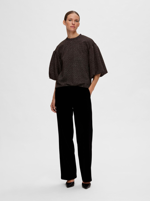 SELECTED FEMME Agnethe Glitter Jaquard Top - Image 3