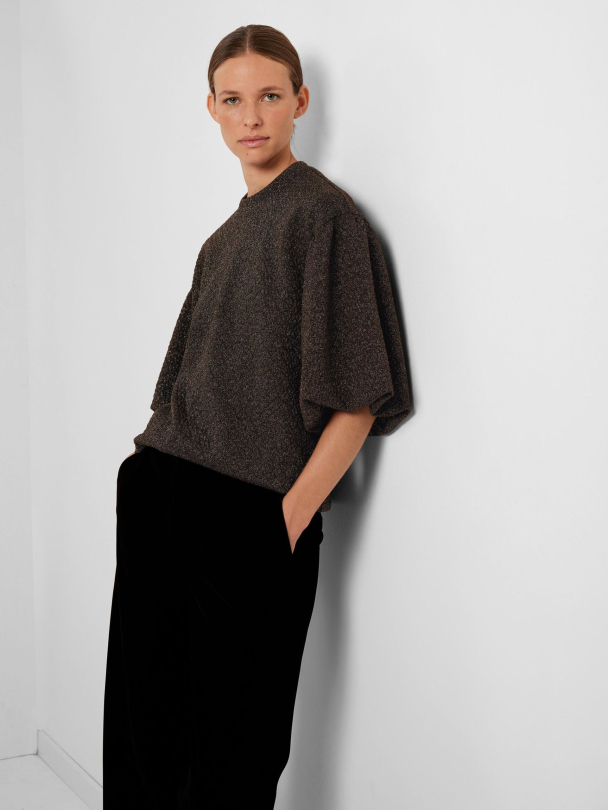 SELECTED FEMME Agnethe Glitter Jaquard Top - Image 4