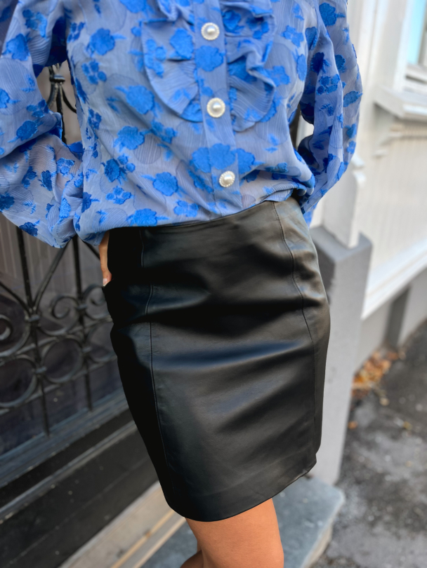 Niro Short Leather skirt - Black  - Image 8