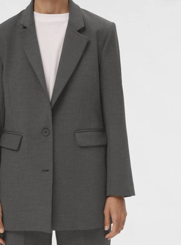 Rita Relaxed Blazer - Dark Grey Melange - Image 2