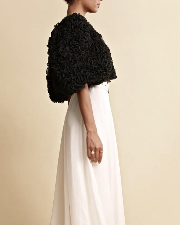 Organza Top - Black - Image 3