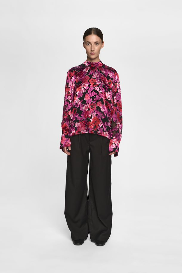 Zabina Blouse - Pink Purple Flower  - Image 3