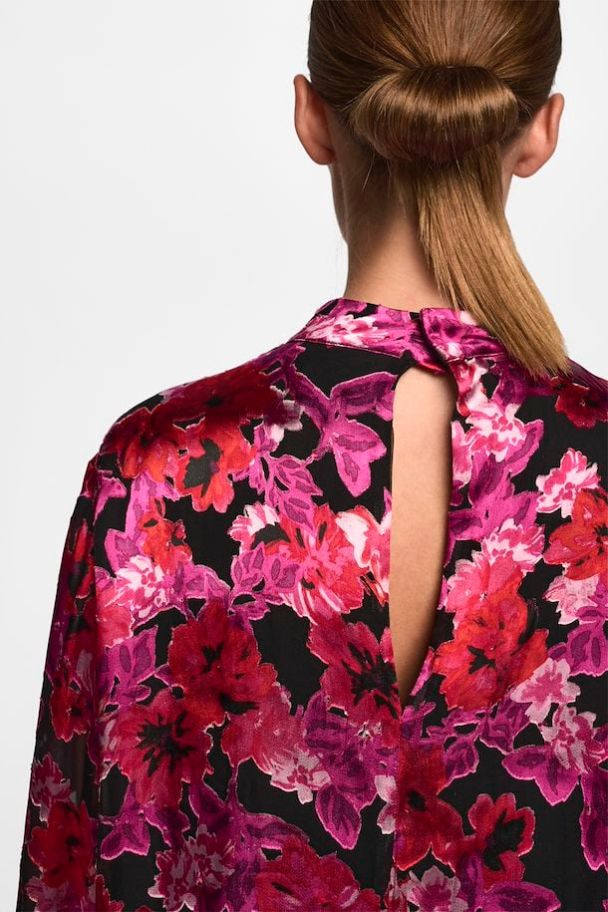 Zabina Blouse - Pink Purple Flower  - Image 4