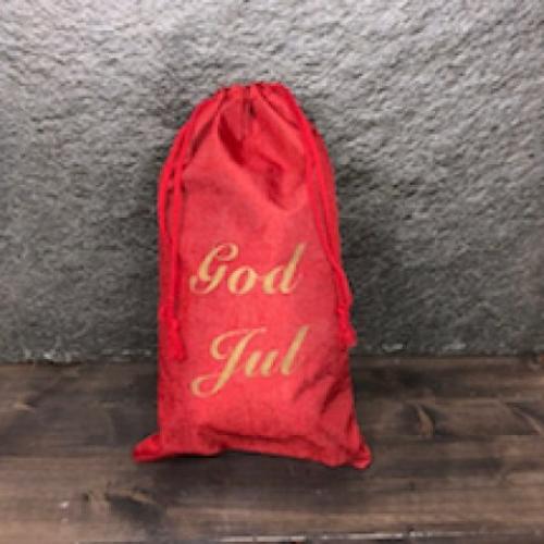 Gavepose av jut  26x44 cm rød  