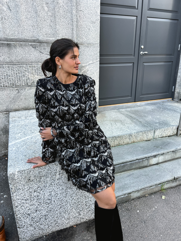 Yasna Short Dress - Black  - Image 6