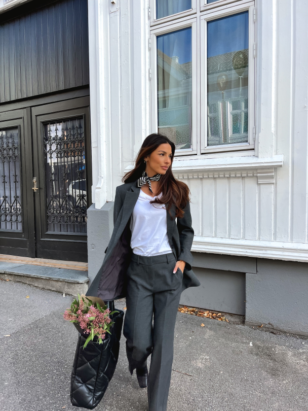Rita Relaxed Blazer - Dark Grey Melange - Image 5