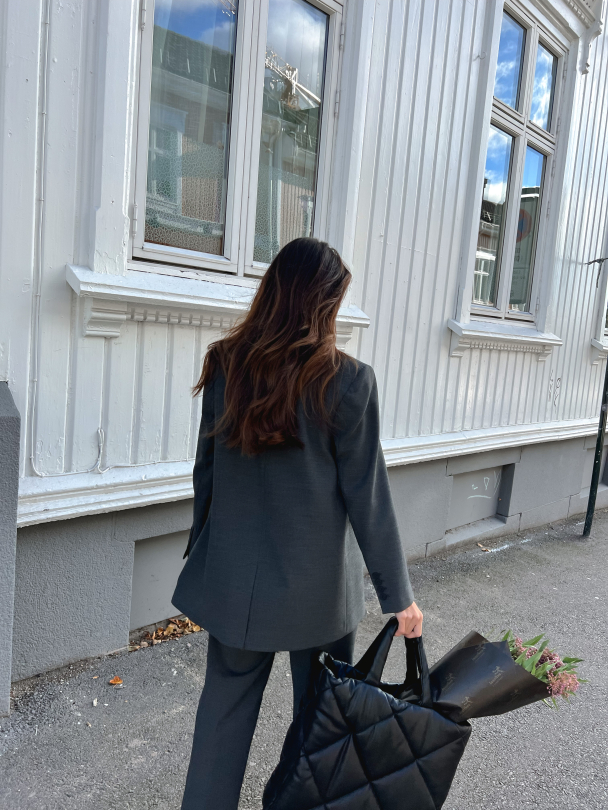 Rita Relaxed Blazer - Dark Grey Melange - Image 6