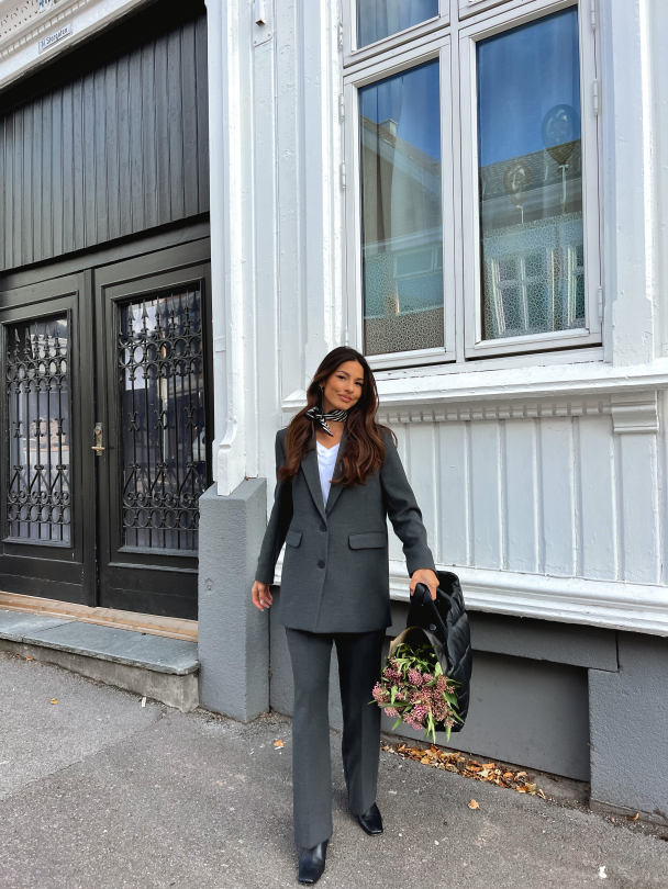 Rita Relaxed Blazer - Dark Grey Melange - Image 7