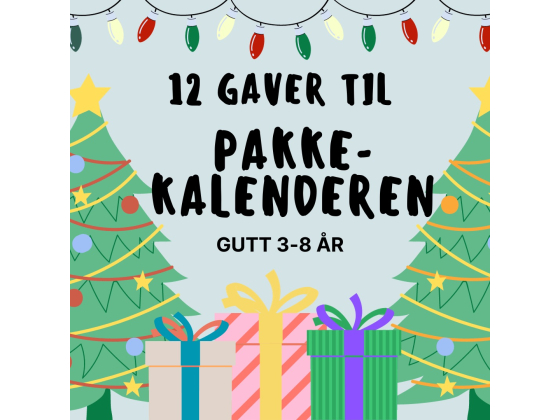 Pakkekalender gutt - 12 stk