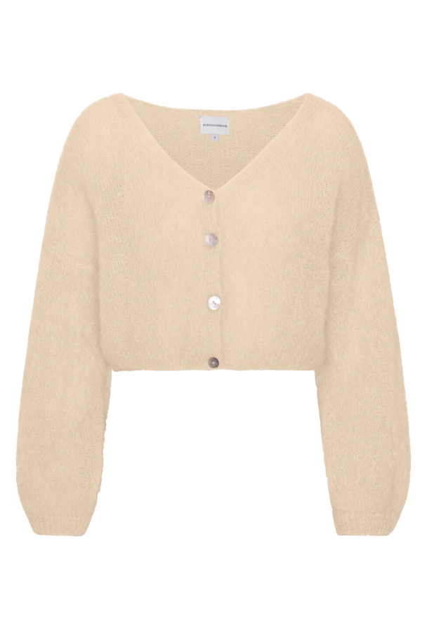Cornelia Cropped Cardigan - Almond - Image 2