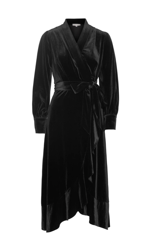 Iza Midi Dress - Black Velvet - Image 3