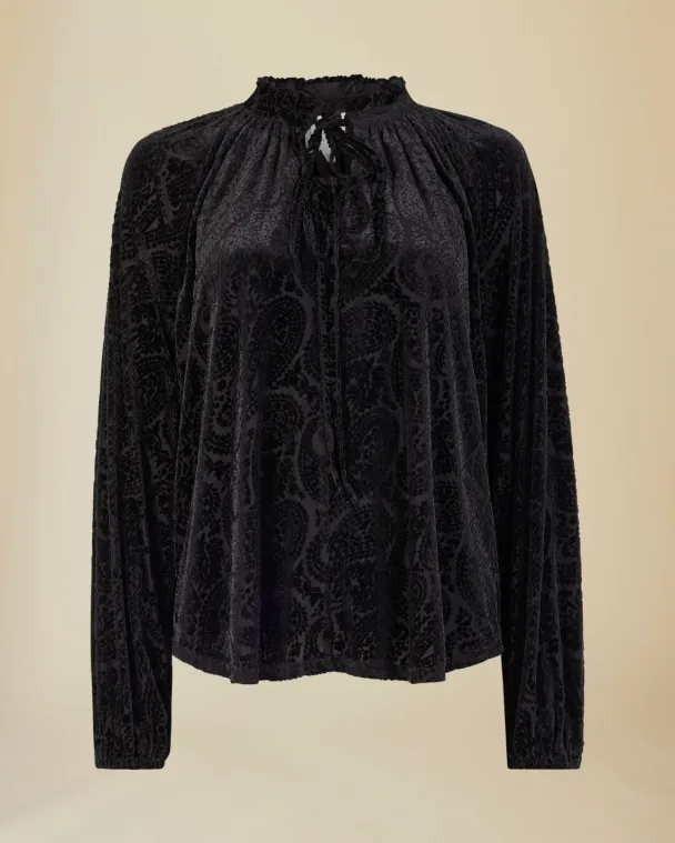 LINE OF OSLO Loren Velvet Blouse - Image 2