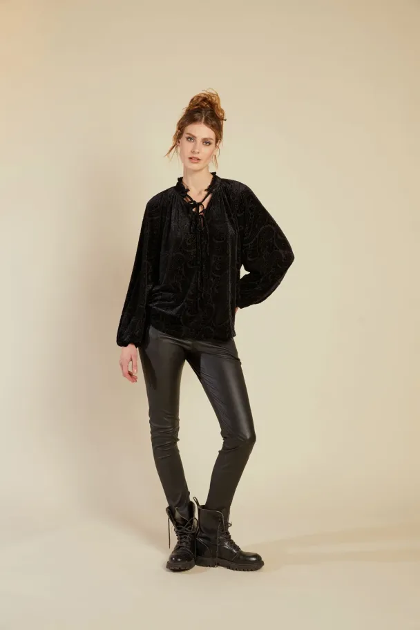 LINE OF OSLO Loren Velvet Blouse - Image 4