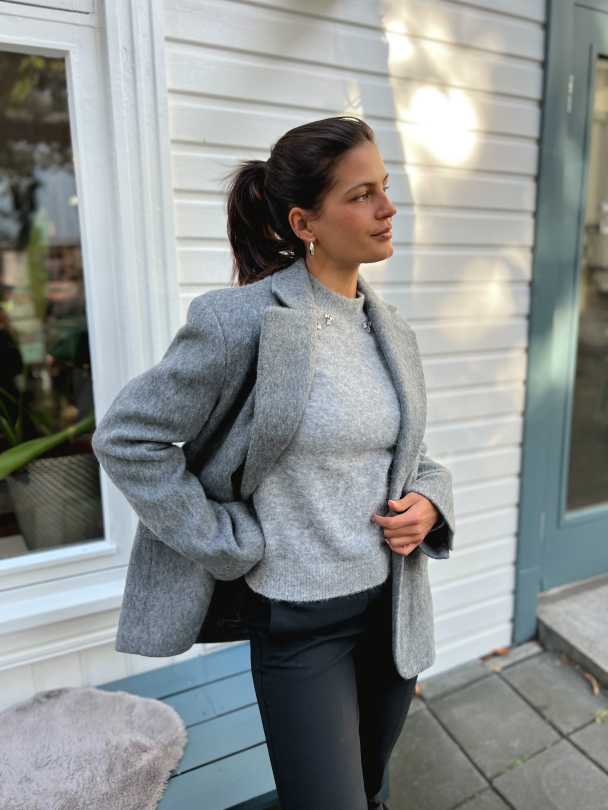 Sera Blazer - Grey Melange  - Image 3