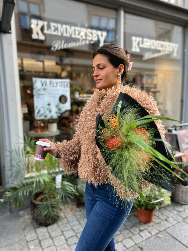 Faux Fur Jacket - Camel  - Image 5