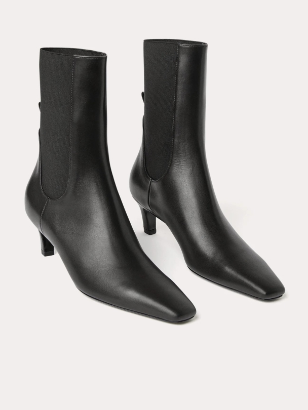The Mid Heel Leather Boot - Image 1