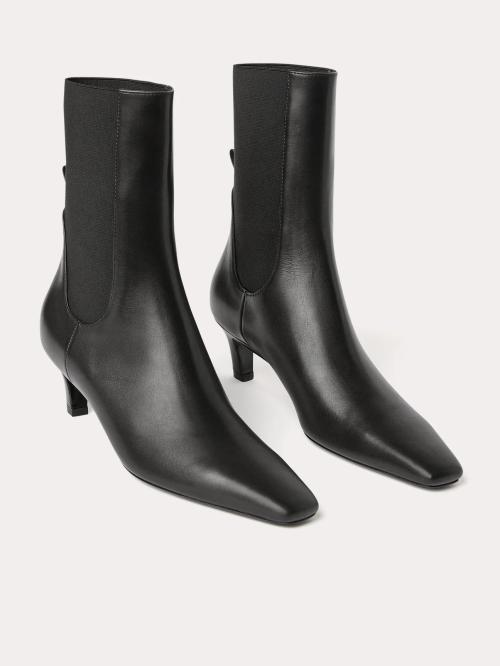 The Mid Heel Leather Boot