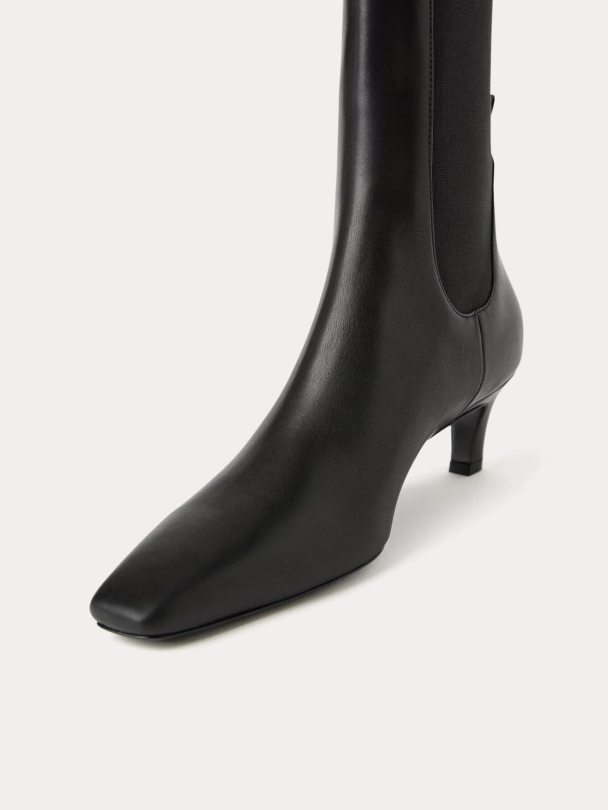 The Mid Heel Leather Boot - Image 3