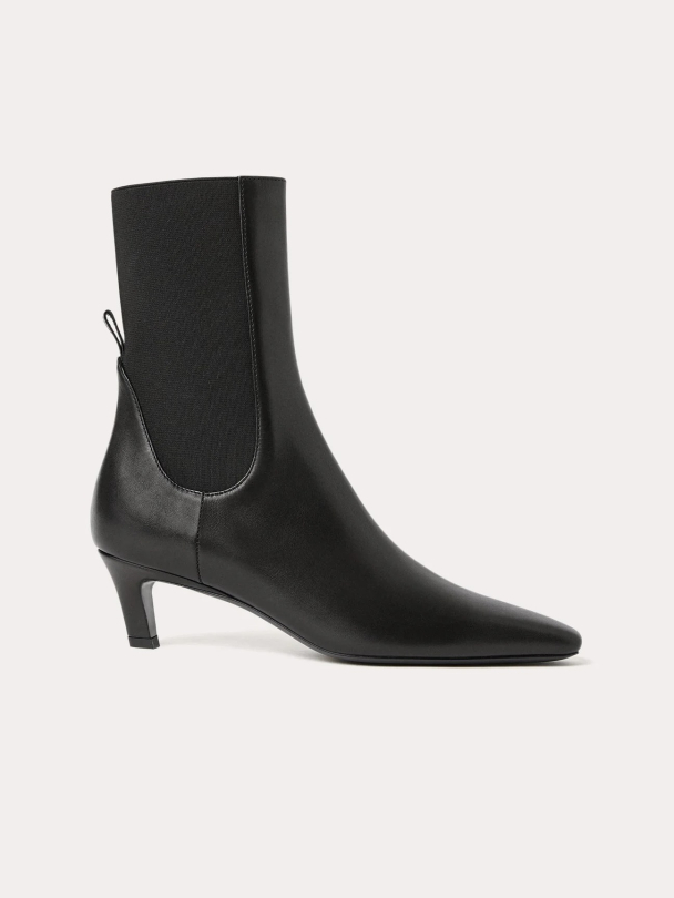 The Mid Heel Leather Boot - Image 4