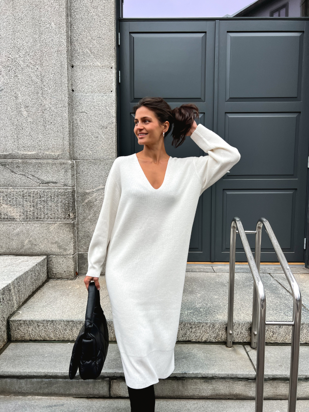 Sand Knit Dress - White  - Image 5