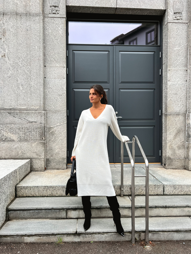 Sand Knit Dress - White  - Image 8