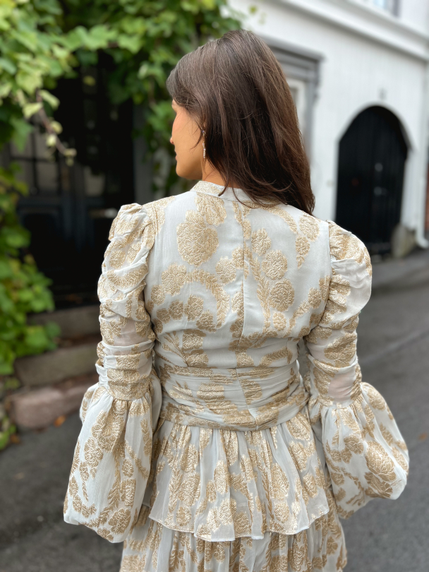 Brocade Georgette Top - Light Blue  - Image 7