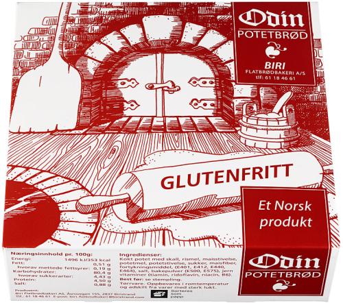 Potetflatbrød Glutenfri 500g Odin