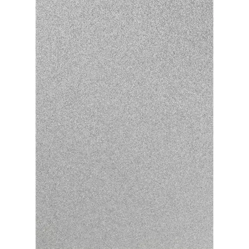  Iron-On Sølv glitterark A4