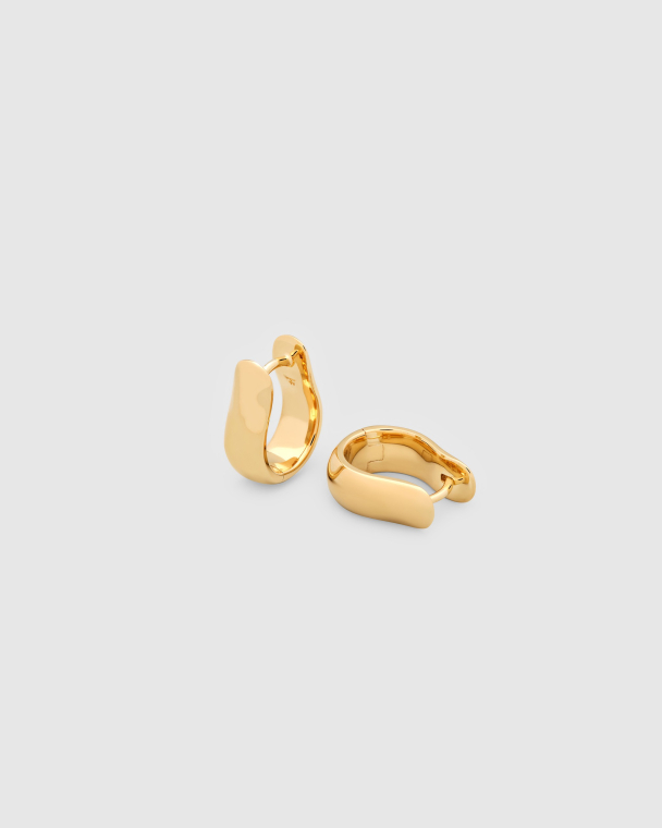 OYSTER HOOPS SMALL GOLD - Image 1