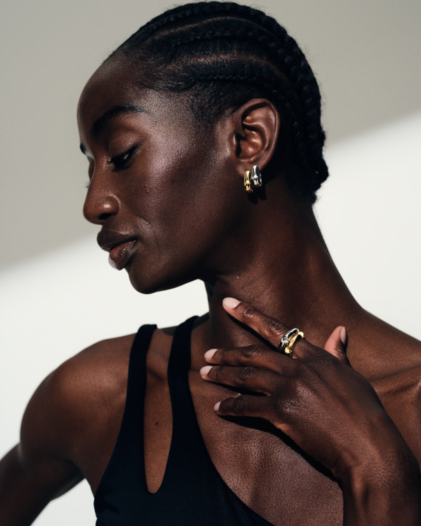 OYSTER HOOPS SMALL GOLD - Image 3