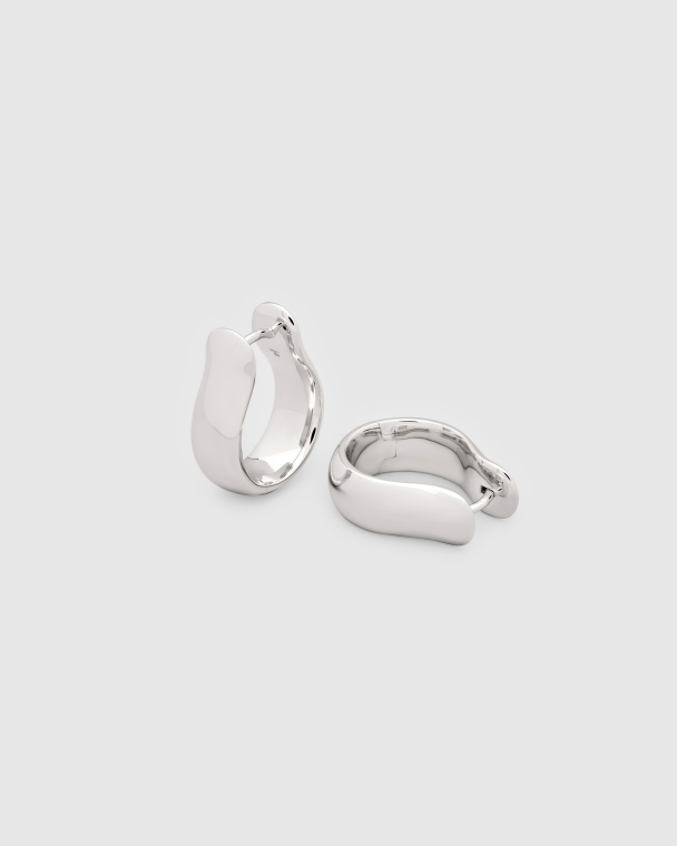 OYSTER HOOPS MEDIUM SILVER - Image 1