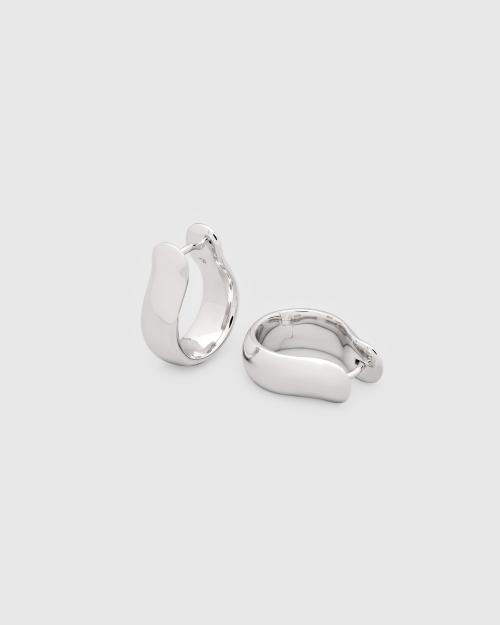 OYSTER HOOPS MEDIUM SILVER