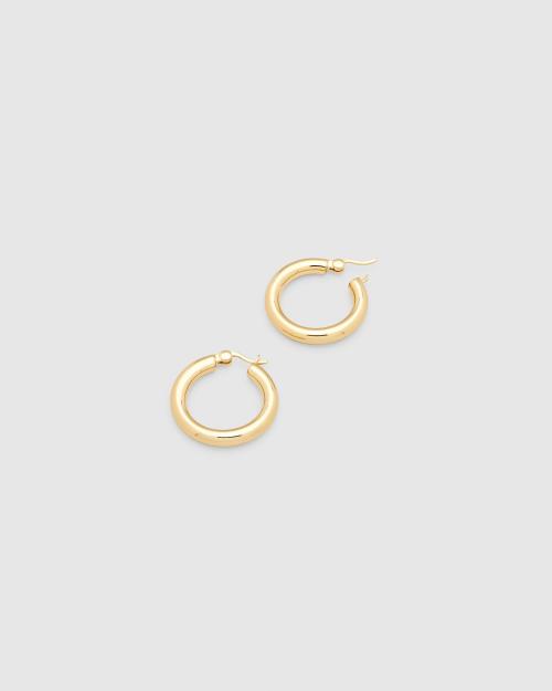 CLASSIC HOOP THICK MEDIUM GOLD